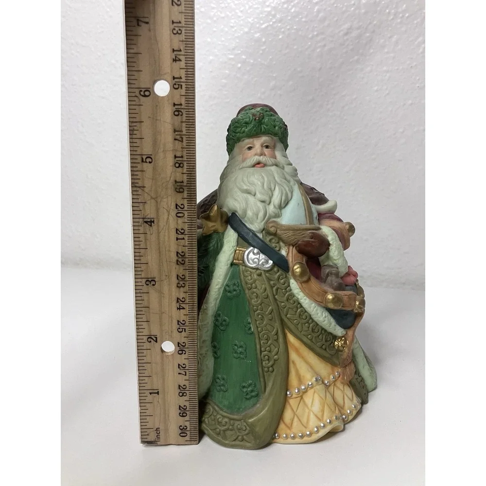 Holiday Time Porcelain Santa Dinner Bell 6
